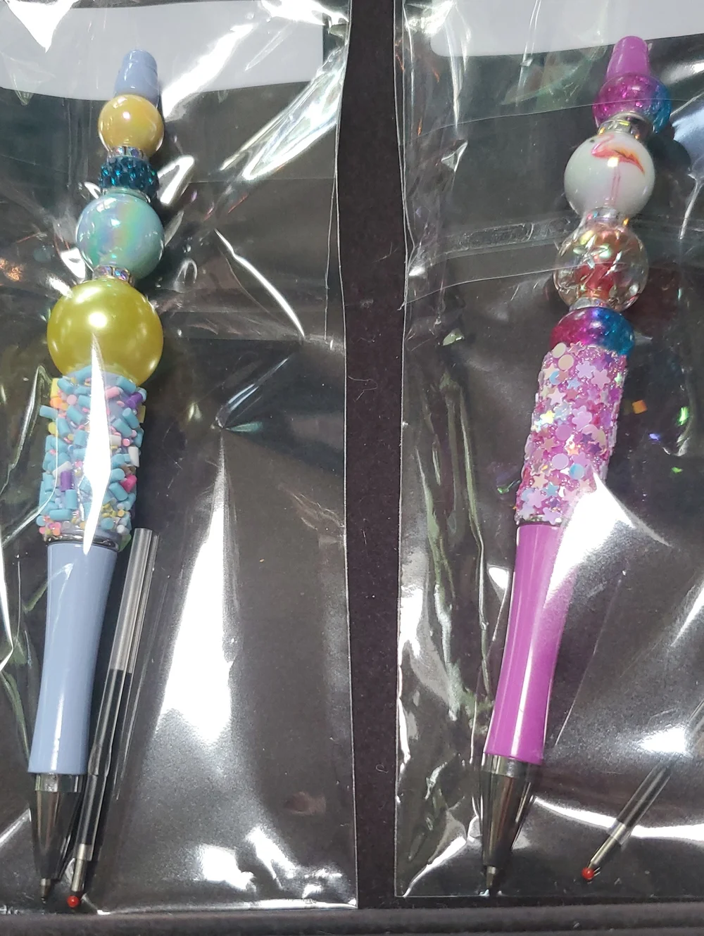 Decorative Beaded Pen - Blue and Purple REASONABLE OFFER ACCEPTED